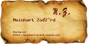 Meinhart Zoárd névjegykártya